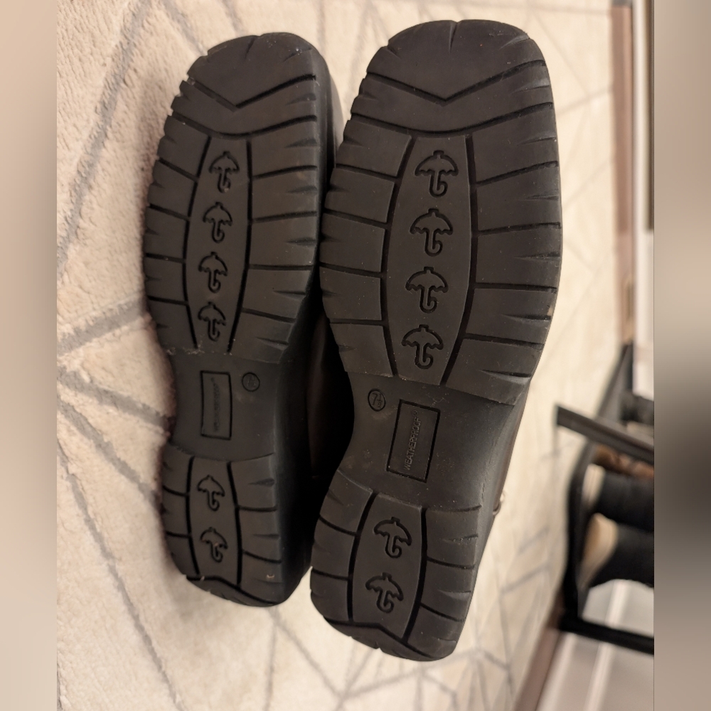 Weatherproof Chocolate Brown Square Toe Faux Fur … - image 5